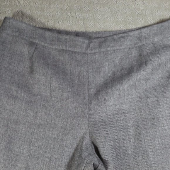 Le Suit Size 10 High Rise Straight Leg Grey Twill Slacks - Picture 2 of 8